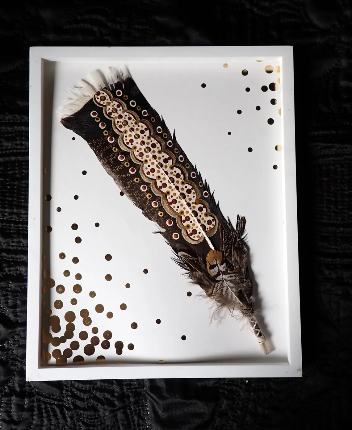 10inch Wild Turkey Feather Embellished